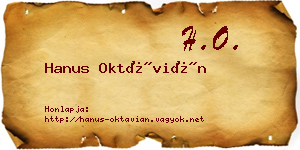 Hanus Oktávián névjegykártya